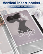 Folder with Plastic Sleeves 2 Packs 11"x14" Black Portfolio Folder - Image 6