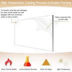 Clear Acrylic Sheet Plexiglass, 1/4" Thick Cast Acrylic Glass Sheet, Plexiglass - Image 3