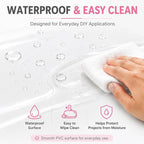 SHISU Clear Vinyl Fabric 0.3mm PVC Roll, Waterproof Sewing Sheet | Flexible - Image 3