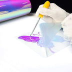 TECKWRAP Holographic Chrome Vinyl Permanent Adhesive 12" x 60", Opal White - Image 5