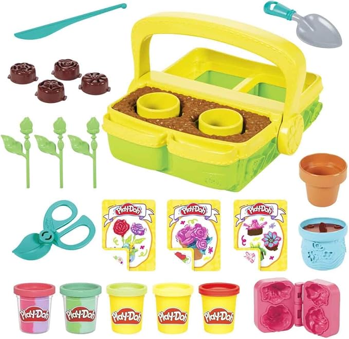 Play-Doh Blooming Flower Garden Toy Playset, Nature Pretend Play, Kids Arts & - Image 4