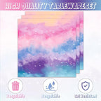 40Pcs Tie Dye Birthday Party Decorations Rainbow Birthday Plates and Napkins - Image 4