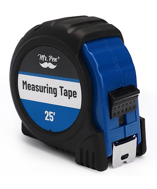 Mr. Pen- Retractable Tape Measure 25 ft, Dark Blue, Easy Read | Steel by MrPen