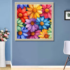 Eiazuiks Stamping Cross Stitch Kit, Colorful Flowers Counting Cross Stitch Kit - Image 3