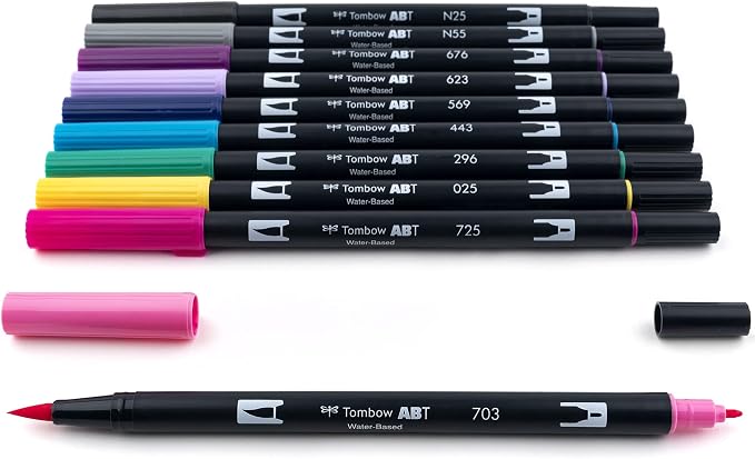Tombow 56188 Dual Brush Pen Art Markers, Brush and Fine Tip Markers - Image 3