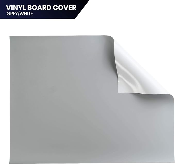 Pacific Arc Vinyl Board Cover. Self Healing and Stain Resistant Gray/White Sheet - Image 3