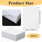 15Pcs White Stiff Felt Fabric Sheets, - Image 2