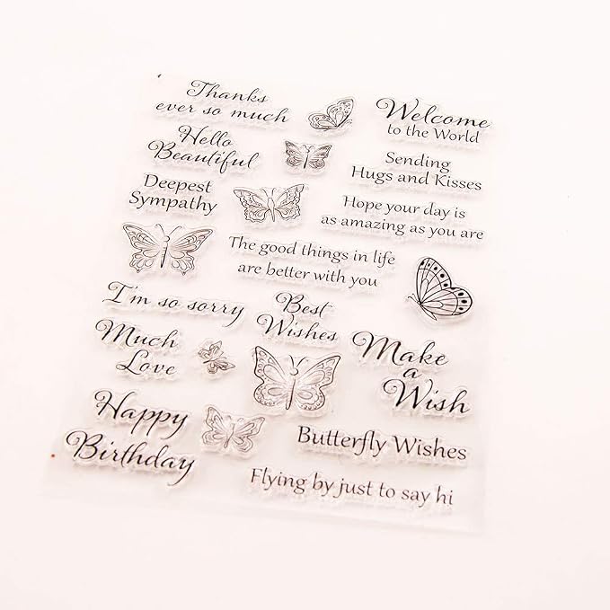 Butterflies Clear Stamps Silicone Stamp Cards - Image 5