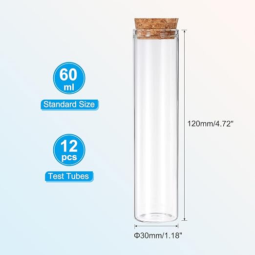 PATIKIL 60ml Test Tubes - Image 2