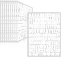1550 Pieces 10 Sheets Letter Stickers, Vinyl Mailbox Numbers Alphabet Stickers by Llewyn