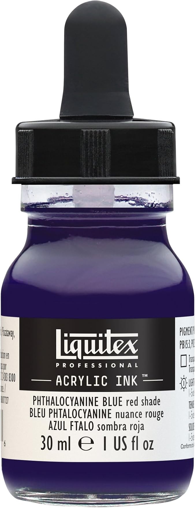 Liquitex Professional Acrylic Ink, 1-oz Jar, Phthalocyanine Blue Red Shade by Liquitex