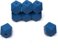 20mm Geometric Wooden Beads Blue Polygon Wooden Loose Spacer Beads by woodeni