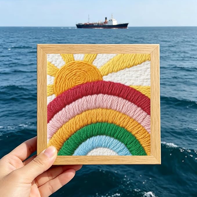 INFUNLY Rainbow Sun Punch Needle Kit - Image 6