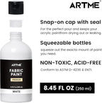 Artme White Fabric Paint, 8.45 oz Fabric Paint - Image 2