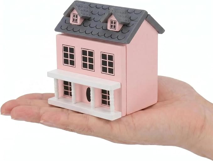 Miniature Villa Model Wooden Tiny House Compact Dollhouse Mini House Storage by Makeeverychoiceabeautiful
