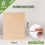 Rowood 6 Pack Basswood Sheets, 3mm Basswood - Image 2