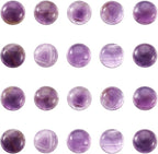 FASHEWELRY 50Pcs Natural Amethyst Cabochons Flat Back Gemstone Cabochons 12mm by FASHEWELRY