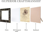 5x5 Picture Frame with Real Glass, 4 set Ornate Vintage Picture Frames - Image 3