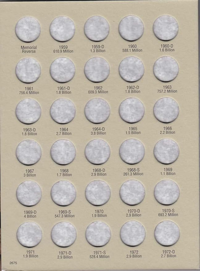 H.E. Harris & Co US Lincoln Memorial Cent Coin Folder 1959 – 1998 Volume 1 #2675 - Image 2