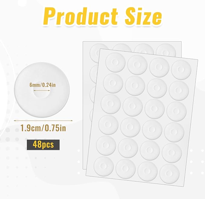 96PCS Non-Slip Silicone Grips for Quilting Templates Quilting Rulers, Adhesive - Image 7