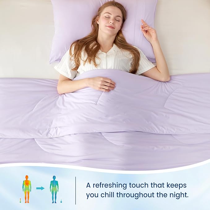 Cozy Bliss Cooling Comforter King Size, Reversible Lightweight Cooling Blankets - Image 4