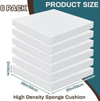 Frienda 6 Pack 2" X 20" X 20" Upholstery High Density Foam Cushion White - Image 2