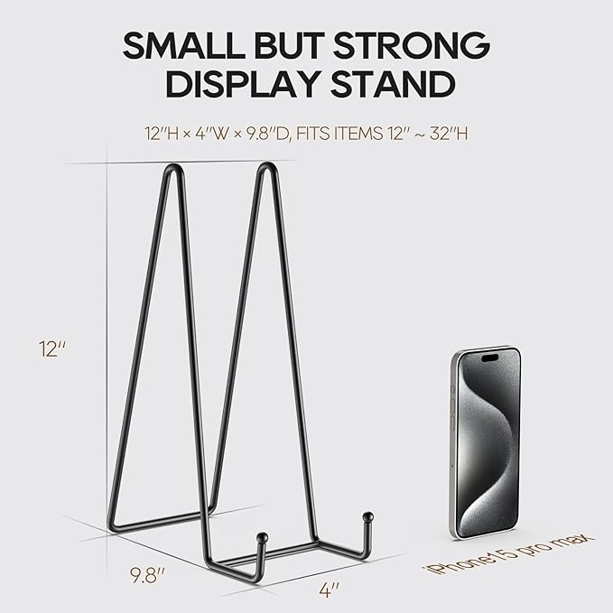 3 Pack 12 Inch Plate Stands for Display - Image 2