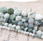 36pcs Natural Matte Tree Agate Gemstone Beads，10mm Frosted Round Loose Stone - Image 5