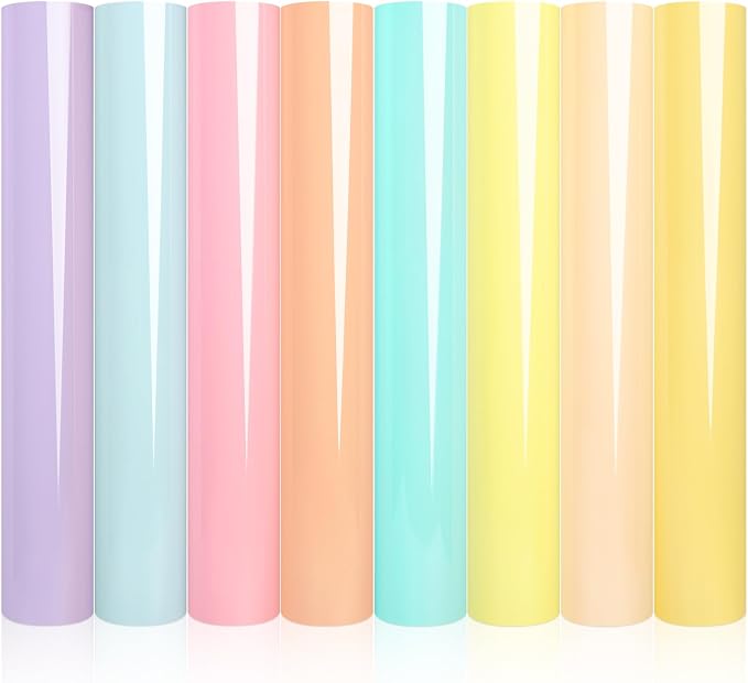 WRAPXPERT Pastel Iron on Vinyl Boho Heat Transfer Vinyl Bundle 12 X 10 in by WRAPXPERT