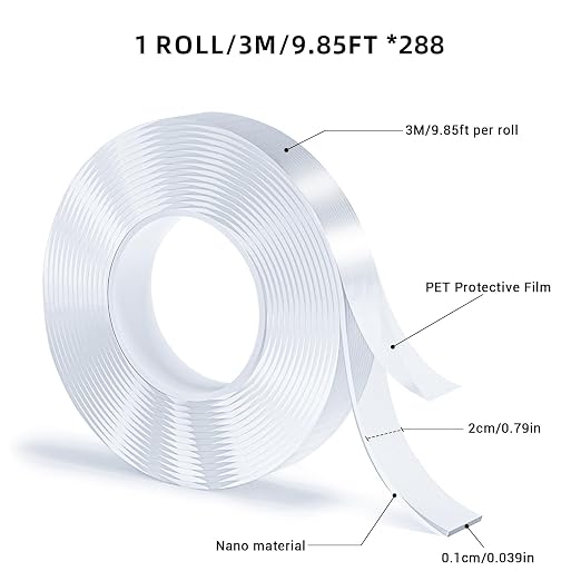288 Rolls Double Sided Tape, Nano Tape, Transparent Adhesive Tape, Traceless - Image 2