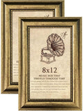 8x12 Picture Frame 2 Pack, Vintage Picture Frame Gold Frames Ornate Vintage by TKYGU