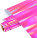 WRAPXPERT Holographic Vinyl Roll Pink, Holographic Permanent Vinyl Glossy by WRAPXPERT