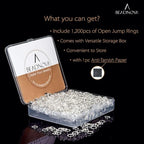 BEADNOVA 6mm Jump Rings Silver Jump Rings - Image 2