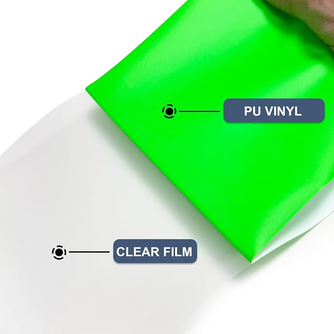 Neon Green Heat Transfer Vinyl HTV Roll Matte PU 12" x 20 ft. | Easy to Cut - Image 4
