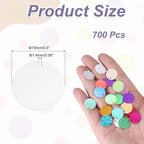 MECCANIXITY 700 Pcs Flat Round Sequins 15mm/0.6 Inch Loose Paillettes Craft - Image 2