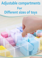 Sooyee 6 Layers Stackable Storage Container Clear 60 Adjustable Compartments - Image 6