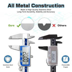 Qfun Digital Caliper, 0-6inch Caliper Measuring Tool Extreme Accuracy IP54 - Image 5