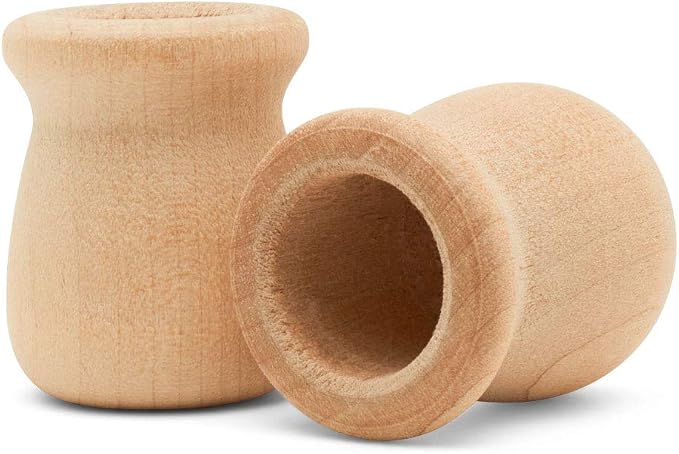 Bean Pot Candle Cups, 1-5/16 Inch, 5/8 Inch Hole, Wood Turnings by Woodpeckers