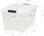 IRIS USA 54 Quart Stackable Plastic Storage Bins - Image 2