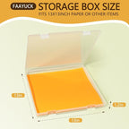12x12 Inch Scrapbook Paper Storage, 4 Pack Plastic Paper Storage Box - Image 2