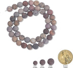 36pcs Natural Matte Yellow Serpentine Gemstone Beads，0mm Frosted Round Loose - Image 2