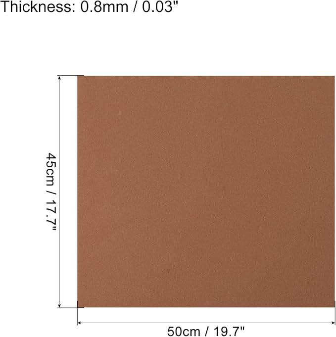 MECCANIXITY EVA Foam Sheets Brown 19.7 Inch x 17.7 Inch 0.8mm Thick Crafts Foam - Image 2