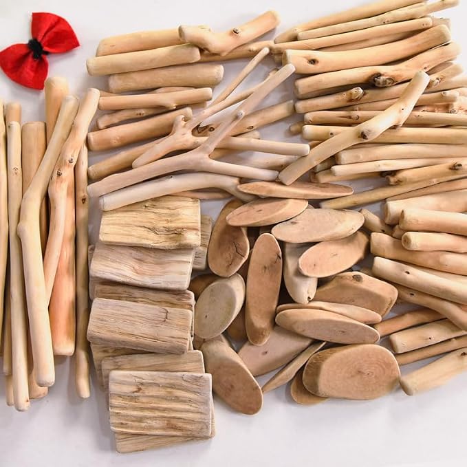 Natural Driftwood Pieces, Unfinished Wooden Sticks - Image 5