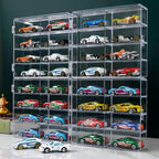Hot 1/64 Scale Matchbox Wheels Toy Car Display Case Holds 32 Toy Cars Storage - Image 2
