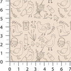 Farm Patchwork Fabric Panel 100x155 cm – 100% Cotton Satin, 6 Coordinated - Image 8