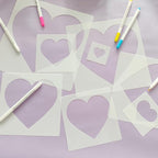 8 PCS Large Heart Stencil, Heart Stencils Different Sizes, Hearts Template - Image 6