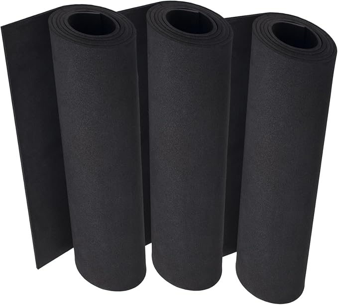 3-Pack Black Eva Foam Sheets roll, 3mm 13.9" x 59" Premium eva Craft Foam by MEARCOOH
