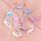 100Pcs Colorful Cute Mini Shiny Miniature Resin Goldfish Figurines, DIY - Image 9