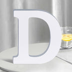 White Wooden Letters 8 Inch for Wall Decor, Large Unfinished Wood Letters for by SETNDTS