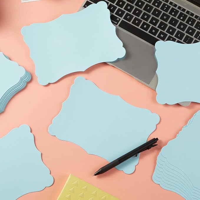 50 Pack Blank Kraft Greeting Cards, Light Blue, 5x7IN | Thick Cardstock Paper - Image 5